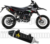 Exhaust Tip With Noise Certification Thunder Black Aluminium Carbon - Arrow Special Parts Compatible With Um Dsr Ex 125 (2018-2020)