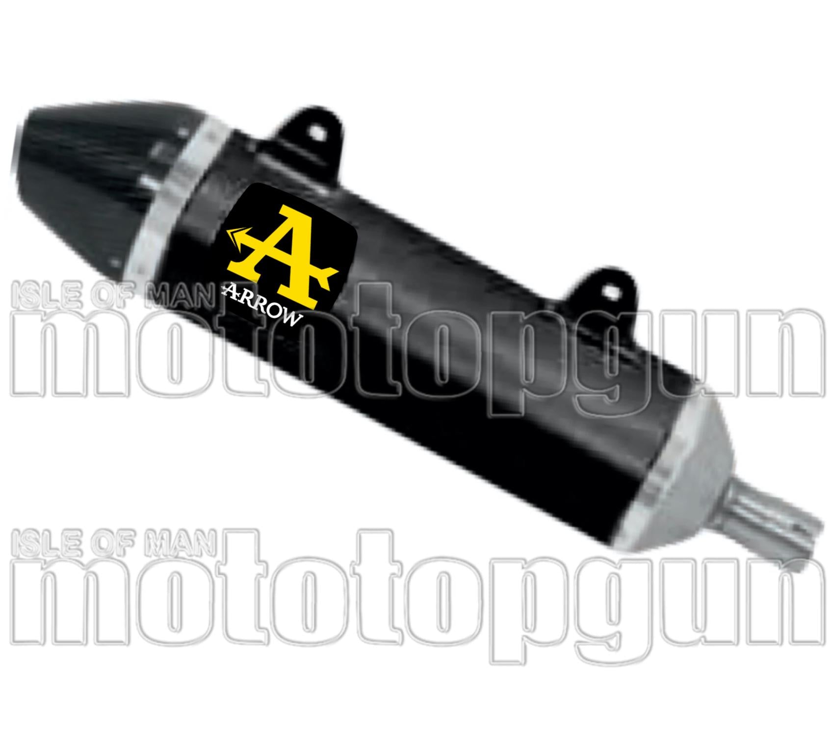 Exhaust Tip With Noise Certification Thunder Black Aluminium Carbon - Arrow Special Parts Compatible With Malaguti Xsm 125 4T (2019-2020)