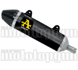 Exhaust Tip With Noise Certification Thunder Black Aluminium Carbon - Arrow Special Parts Compatible With Malaguti Xsm 125 4T (2019-2020)