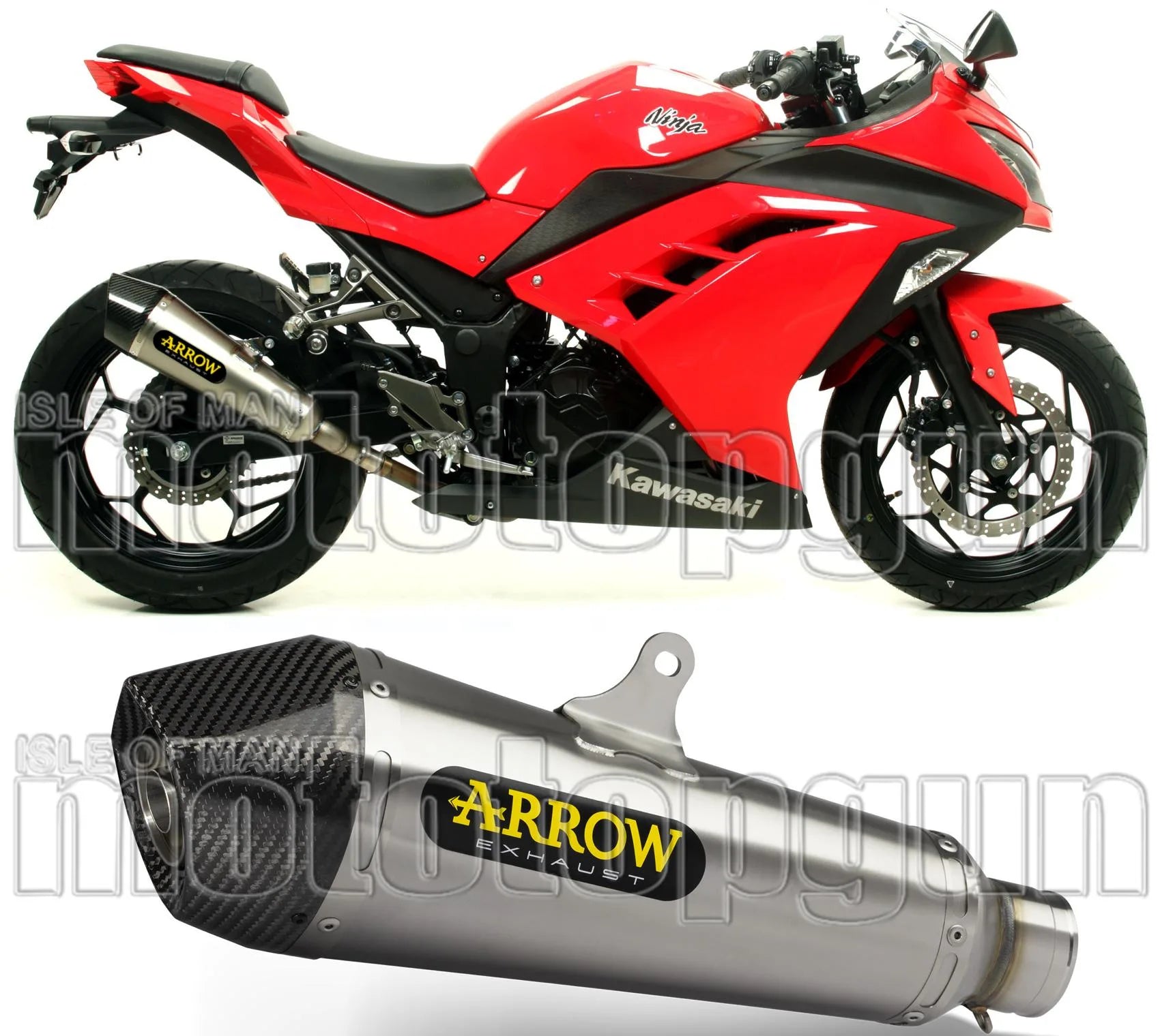 Exhaust Tip With Noise Certification X-Kone Nichrom Carbon - Arrow Special Parts Compatible With Kawasaki Ninja 300 (2013-2016)