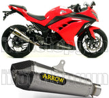 Exhaust Tip With Noise Certification X-Kone Nichrom Carbon - Arrow Special Parts Compatible With Kawasaki Ninja 300 (2013-2016)