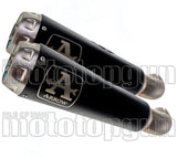 Dual Exhaust System With Sound Certification Pro-Race Black Nichrom Stainless Steel - Arrow Special Parts Compatible With Ducati Hypermotard 950 (2022-2024)
