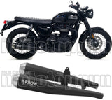 Dual Exhaust System With Sound Certification Pro-Racing Black Nichrom Stainless Steel - Arrow Special Parts Compatible With Triumph Bonneville T120 (2016-2019)