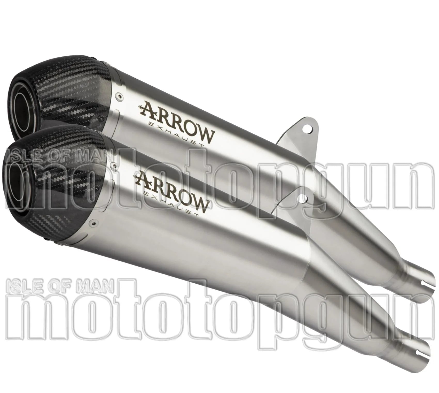 Dual Exhaust System With Sound Certification Pro-Racing Nichrom Carbon - Arrow Special Parts Compatible With Triumph Thruxton 1200 Rs (2020-2023)