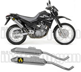 Dual Exhaust System With Sound Certification Thunder Aluminium Stainless Steel - Arrow Special Parts Compatible With Yamaha Xt 660 X (2004-2016)