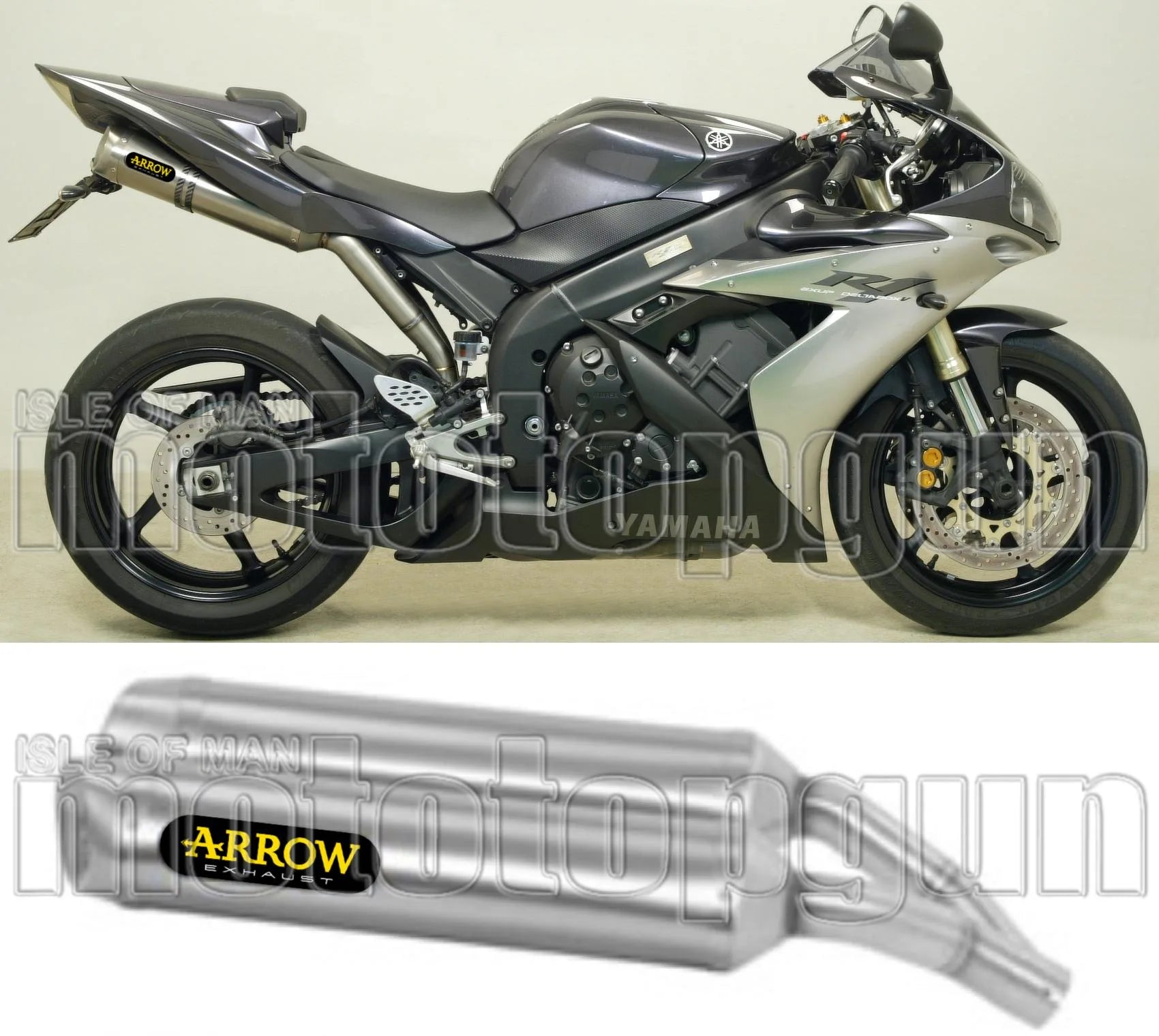 Dual Exhaust System With Sound Certification Thunder Aluminium Stainless Steel - Arrow Special Parts Compatible With Yamaha Yzf 1000 R1 (2004-2006)