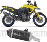 Exhaust Tip With Noise Certification Explorer Black Aluminium Carby End Cap - Arrow Special Parts Compatible With Suzuki V-Strom 800 De (2025-2026)