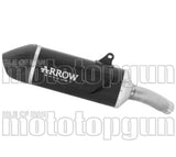 Exhaust Tip With Noise Certification Indy Race Evo Black Aluminium Carby End Cap - Arrow Special Parts Compatible With Moto Guzzi V 100 Mandello E5+ (2025-2026)