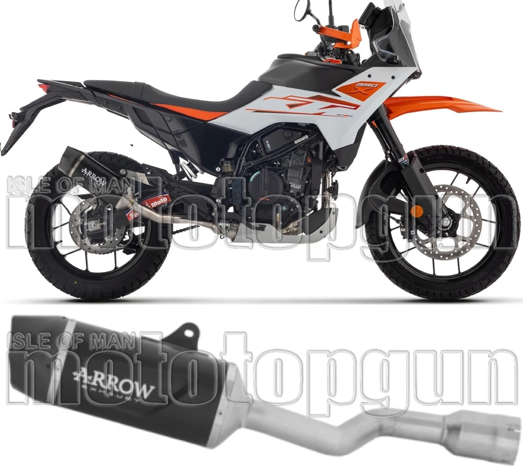Exhaust Tip With Noise Certification Indy-Race Evo Black Aluminium Carby End Cap - Arrow Special Parts Compatible With Ktm 390 Adventure X (2025-2026)
