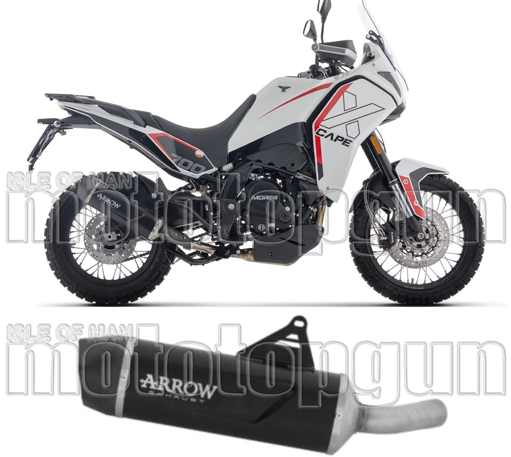 Exhaust Tip With Noise Certification Indy-Race Evo Aluminium Steel End Cap - Arrow Special Parts Compatible With Moto Morini X-Cape 700 (2025-2026)