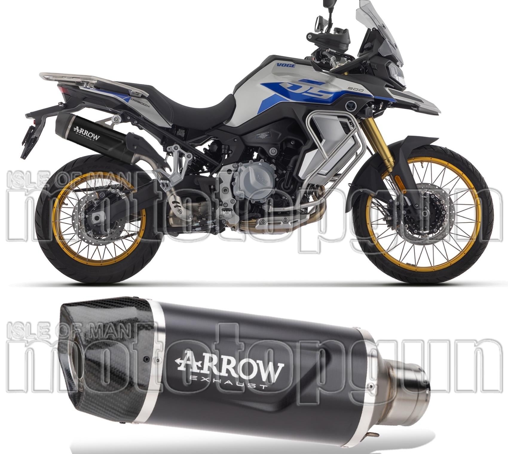 Exhaust Tip With Noise Certification Indy-Race Evo Black Aluminium Carbon - Arrow Special Parts Compatible With Voge Valico 900 Dsx (2024)