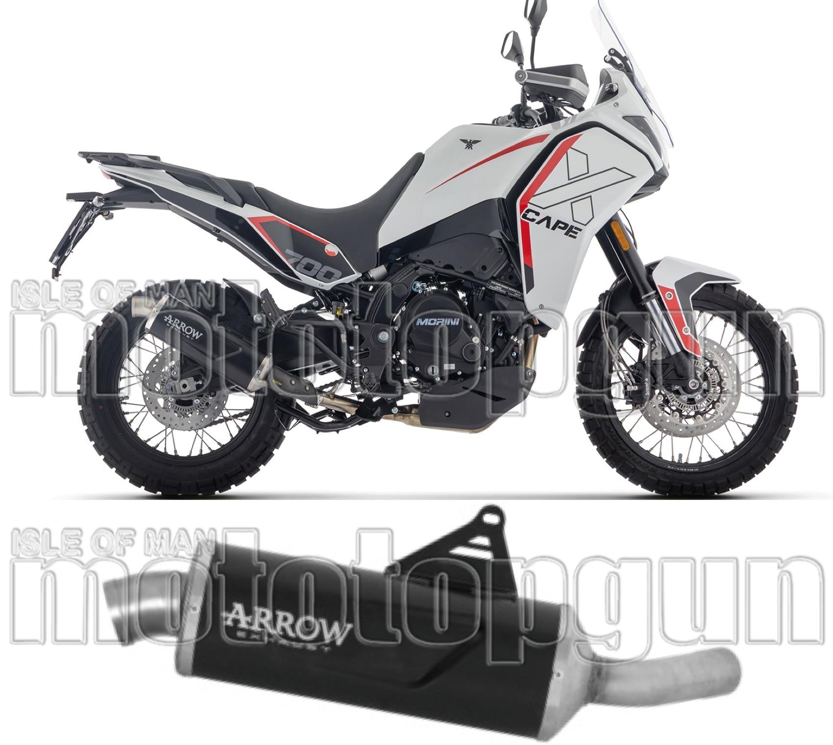 Exhaust Tip With Noise Certification Indy-Race Evo Aluminium Steel End Cap - Arrow Special Parts Compatible With Moto Morini X-Cape 700 (2025-2026)