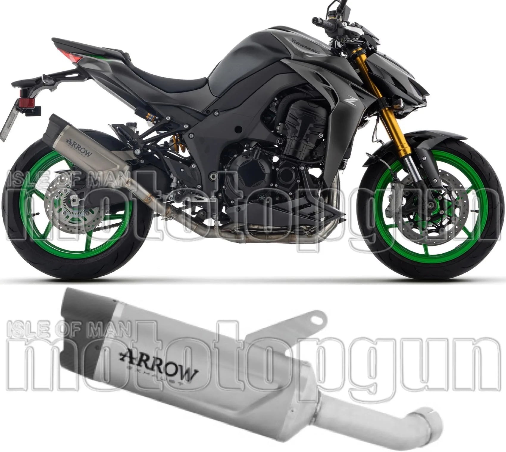 Exhaust Tip With Noise Certification Indy-Race Evo Titanium Carby End Cap - Arrow Special Parts Compatible With Kawasaki Z 1100 (2025-2026)