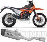 Exhaust Tip With Noise Certification Indy-Race Evo Titanium Carby End Cap - Arrow Special Parts Compatible With Ktm 125 Enduro R (2025-2026)