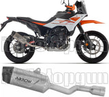 Exhaust Tip With Noise Certification Indy-Race Evo Titanium Carby End Cap - Arrow Special Parts Compatible With Ktm 390 Adventure X (2025-2026)
