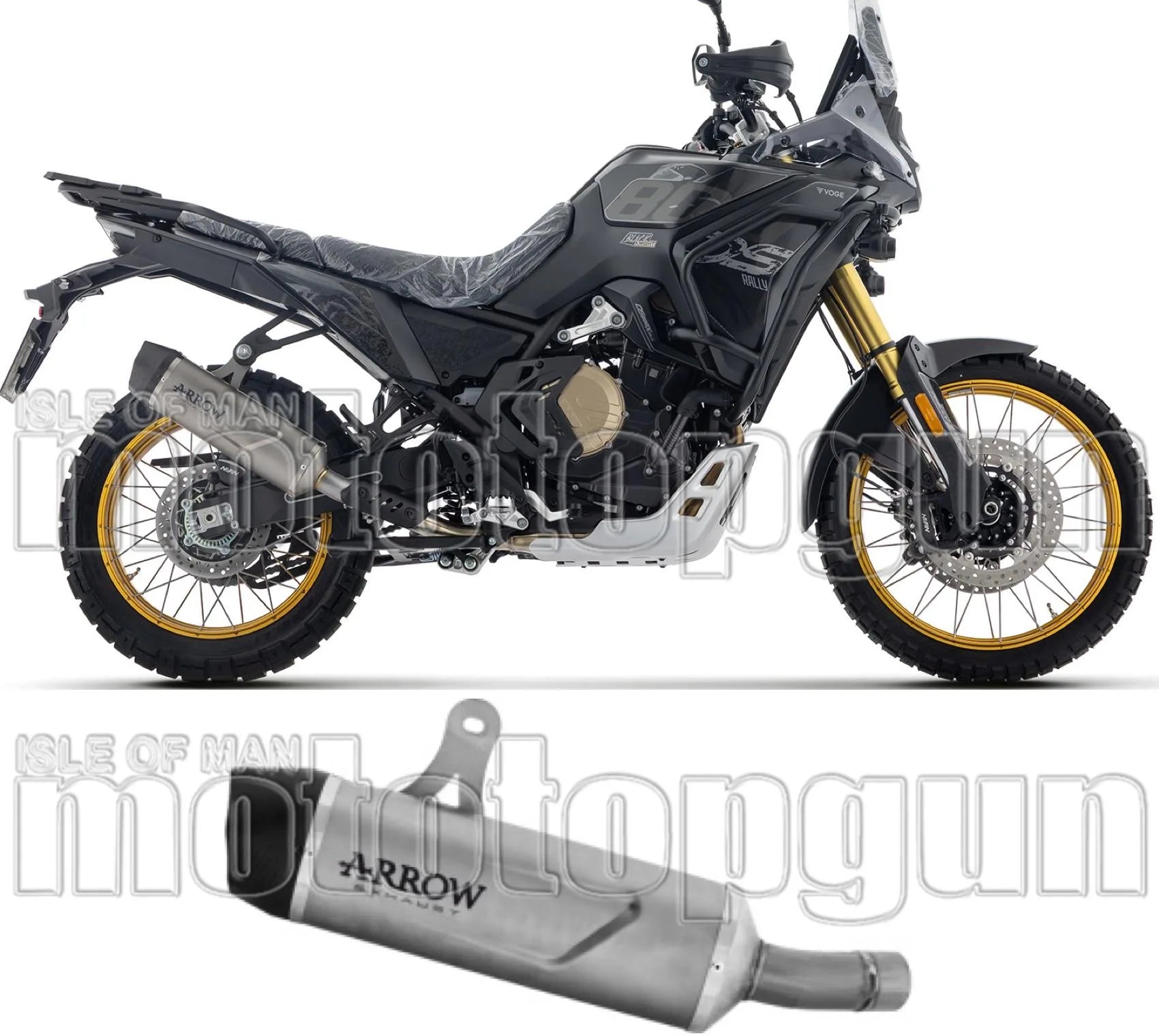 Exhaust Tip With Noise Certification Indy-Race Evo Titanium Steel End Cap - Arrow Special Parts Compatible With Voge Valico 800 Dsx Rally (2025-2026)
