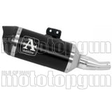 Exhaust Tip With Noise Certification Indy-Race Black Aluminium Carbon - Arrow Special Parts Compatible With Ktm 125 Duke (2021-2023)