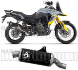 Exhaust Tip With Noise Certification Indy-Race Black Aluminium Stainless Steel - Arrow Special Parts Compatible With Suzuki V-Strom 800 De (2023-2024)
