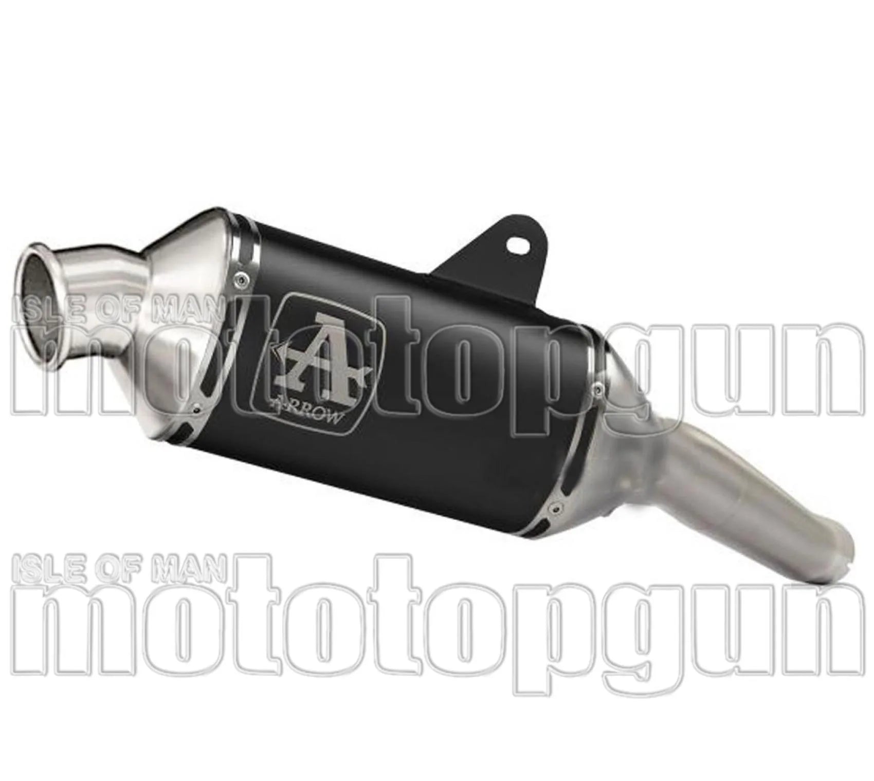Non-Catalytic Exhaust Tip With Sound Certification Indy-Race Black Aluminium Stainless Steel - Arrow Special Parts Compatible With Moto Morini X-Cape 650 (2022-2025)
