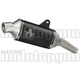 Exhaust Tip With Noise Certification Indy-Race Black Aluminium Stainless Steel - Arrow Special Parts Compatible With Moto Morini X-Cape 650 (2022-2025)
