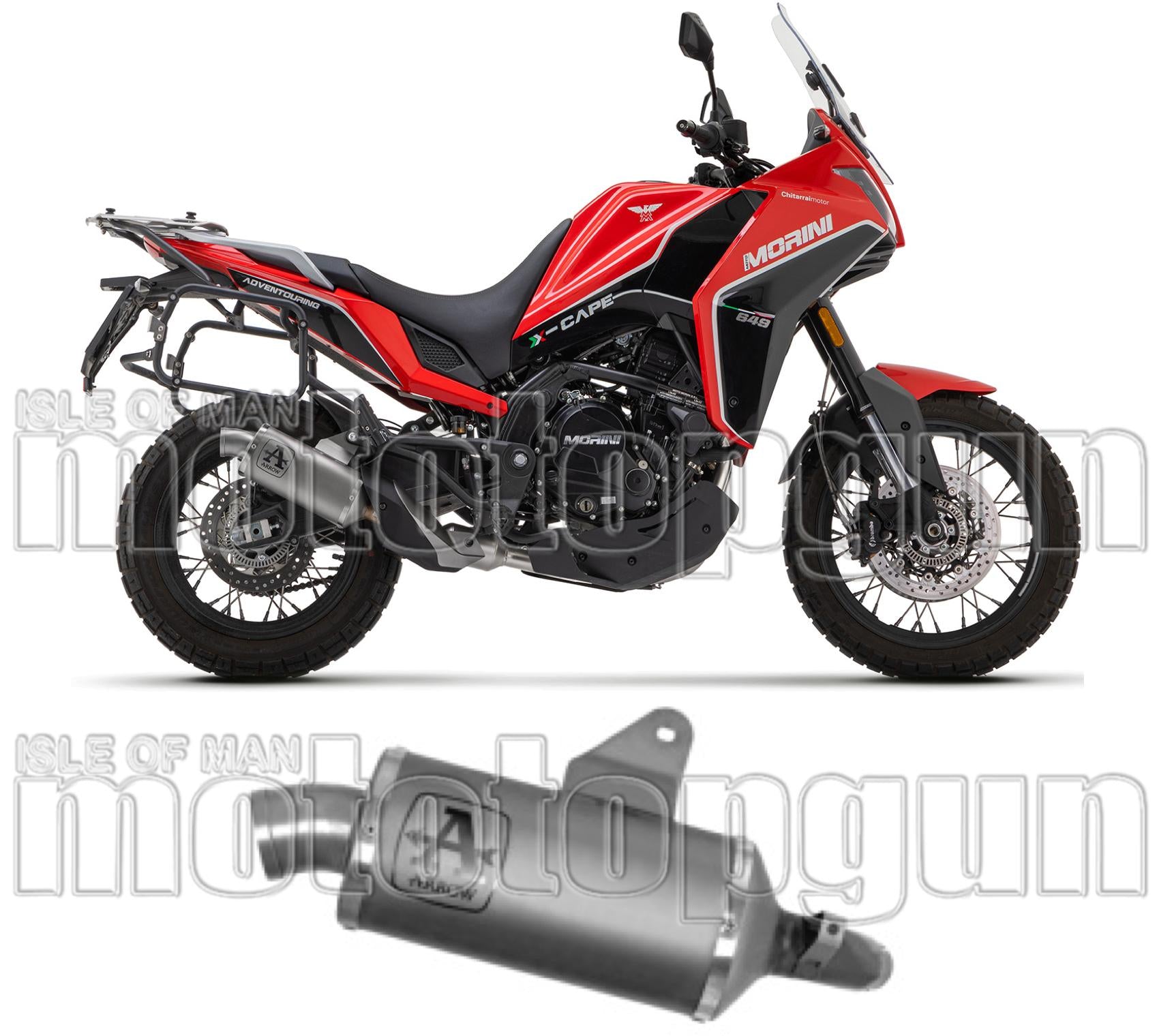 Exhaust Tip With Noise Certification Indy-Race Aluminium Stainless Steel - Arrow Special Parts Compatible With Moto Morini X-Cape 650 (2022-2025)