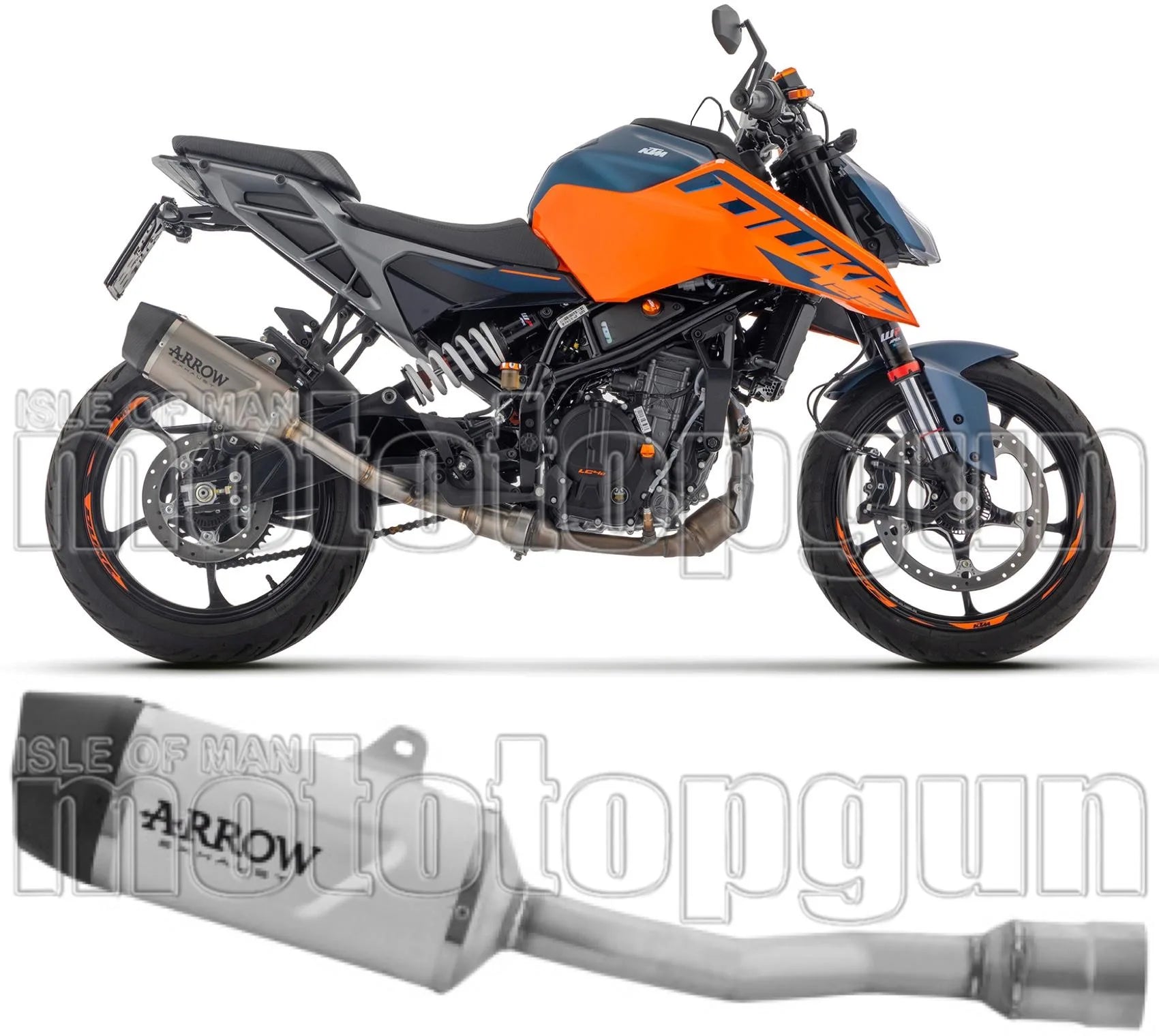 Exhaust Tip With Noise Certification Indy-Race Titanium Carbon - Arrow Special Parts Compatible With Ktm 125 Duke (2024-2026)