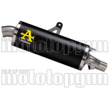 Exhaust Tip With Noise Certification Maxi Race-Tech Black Aluminium Stainless Steel - Arrow Special Parts Compatible With Honda Crf 1100 L Africa Twin (2024-2026)