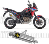Exhaust Tip With Noise Certification Maxi Race-Tech Titanium Stainless Steel - Arrow Special Parts Compatible With Honda Crf 1100 L Africa Twin (2024-2026)