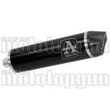 Exhaust Tip With Noise Certification Maxi Race-Tech Black Aluminium Carbon - Arrow Special Parts Compatible With Bmw F 850 Gs (2021-2024)