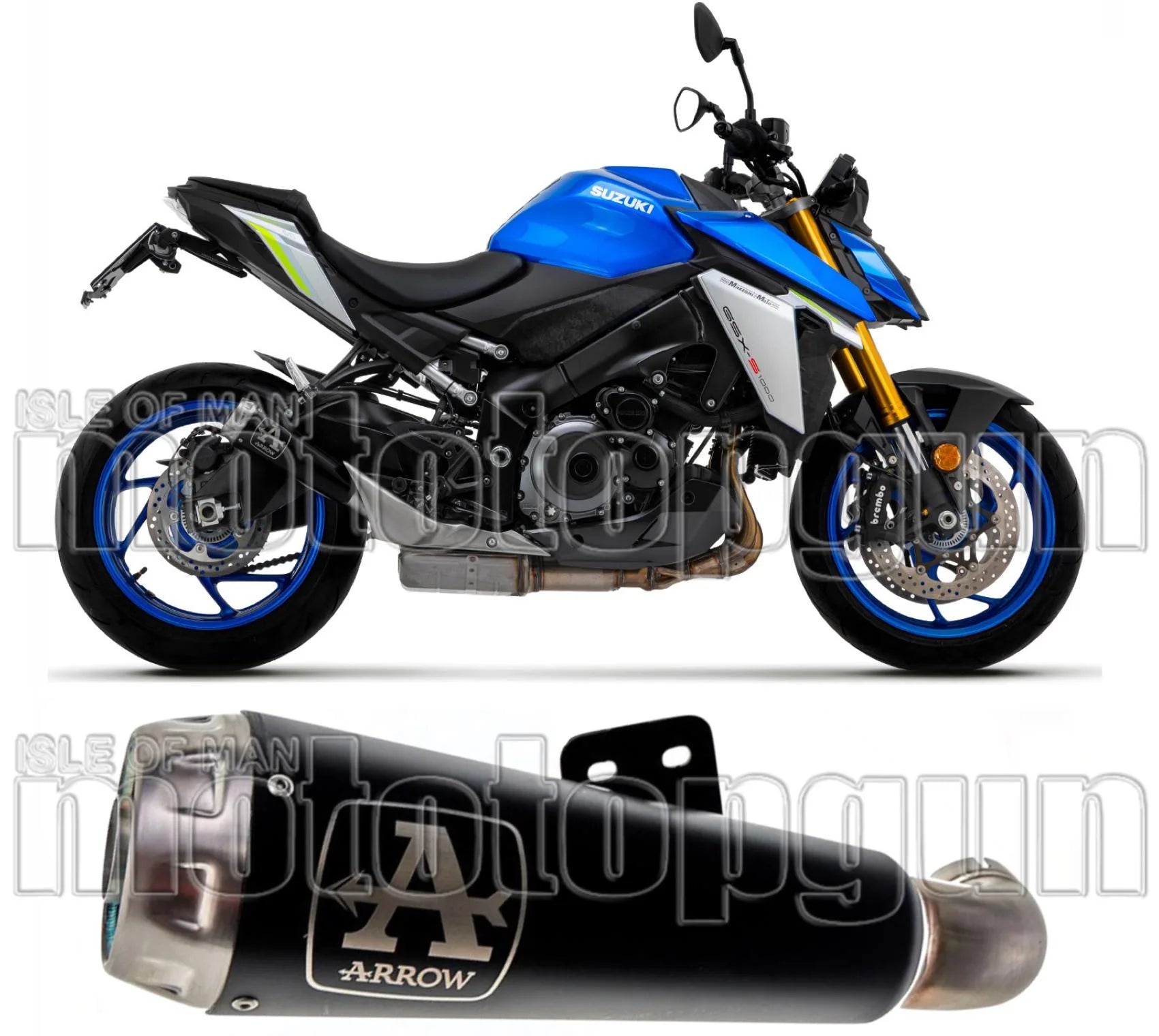 Exhaust Tip With Noise Certification Pro-Race Black Nichrom Stainless Steel - Arrow Special Parts Compatible With Suzuki Gsx-S 1000 Gt (2021-2024)