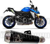 Exhaust Tip With Noise Certification Pro-Race Black Nichrom Stainless Steel - Arrow Special Parts Compatible With Suzuki Gsx-S 1000 Gt (2021-2024)