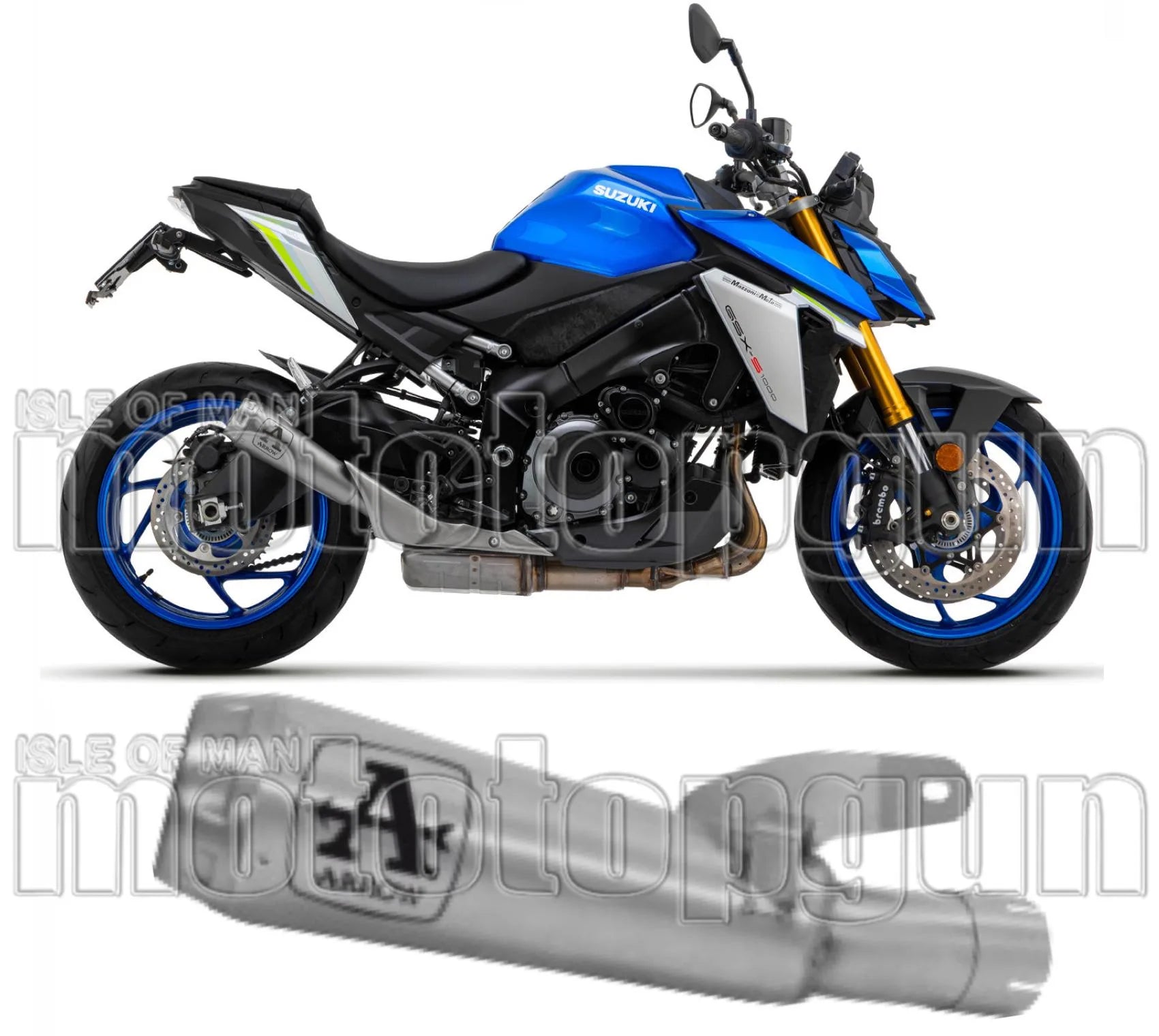 Exhaust Tip With Noise Certification Pro-Race Titanium Titanium - Arrow Special Parts Compatible With Suzuki Gsx-S 1000 (2021-2024)