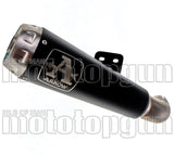 Exhaust Tip With Noise Certification Pro-Race Black Nichrom Stainless Steel - Arrow Special Parts Compatible With Ktm 125 Duke (2021-2023)