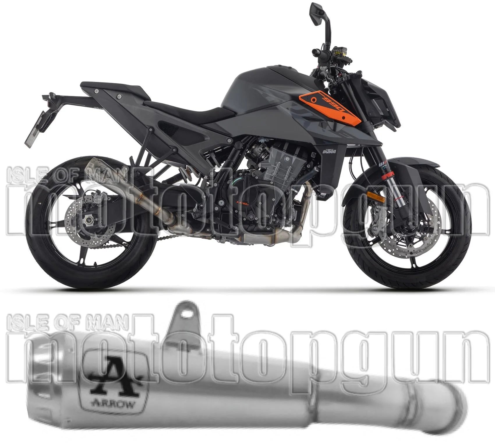 Exhaust Tip With Noise Certification Pro-Race Nichrom - Arrow Special Parts Compatible With Ktm 990 Duke (2024-2026)