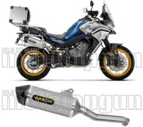Exhaust Tip With Noise Certification Race-Tech Aluminium Carbon - Arrow Special Parts Compatible With Cfmoto 800 Mt Sport (2022-2023)