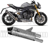 Exhaust Tip With Noise Certification Race-Tech Titanium Carbon - Arrow Special Parts Compatible With Triumph Speed Triple 1200 Rs (2021-2024)