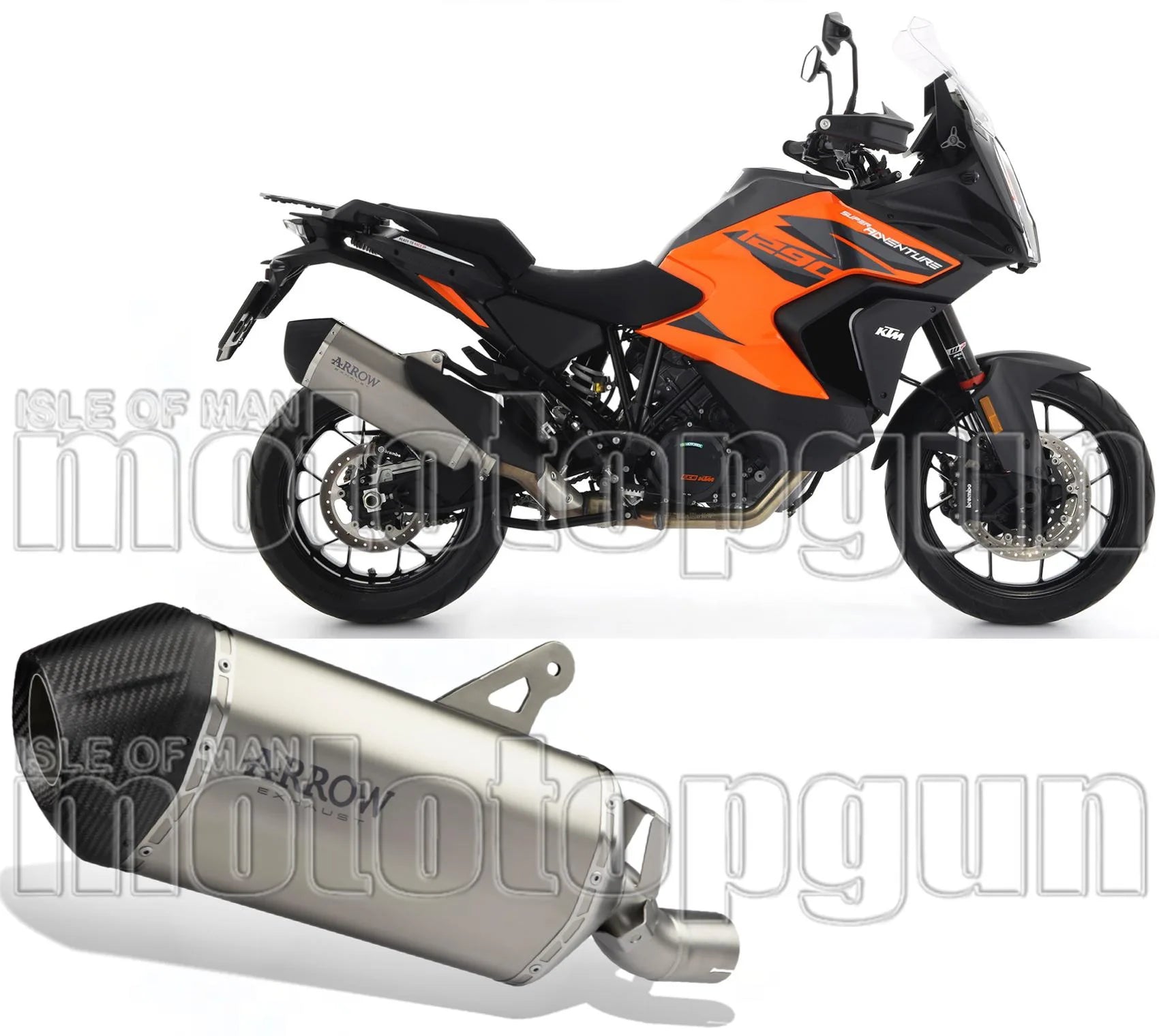 Exhaust Tip With Noise Certification Sonora Titanium Carby End Cap - Arrow Special Parts Compatible With Ktm 1390 Superadventure R (2025-2026)