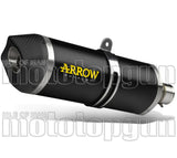 Catalytic Exhaust Tip With Sound Certification Race-Tech Black Aluminium Carbon - Arrow Special Parts Compatible With Honda Sh 350 (2021-2023)