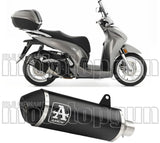 Non-Catalytic Exhaust Tip With Sound Certification Urban Black Aluminium Stainless Steel Black - Arrow Special Parts Compatible With Honda Sh 350 (2021-2023)