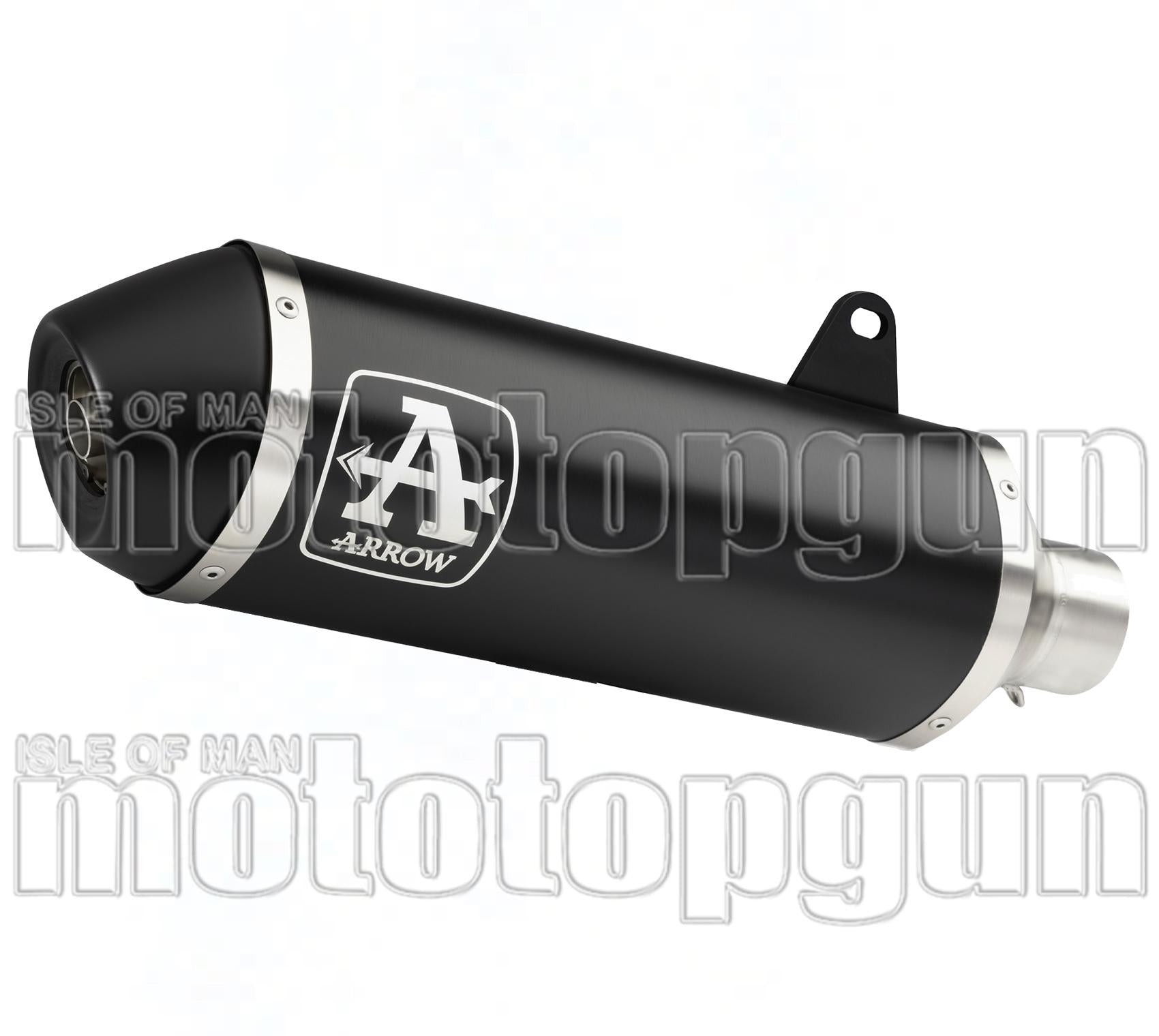 Catalytic Exhaust Tip With Sound Certification Urban Black Aluminium Stainless Steel Black - Arrow Special Parts Compatible With Peugeot Metropolis 400 (2017-2021)