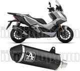 Exhaust Tip With Noise Certification Urban Black Aluminium Stainless Steel Black - Arrow Special Parts Compatible With Honda Adv 350 (2022-2024)