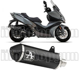 Exhaust Tip With Noise Certification Urban Black Aluminium Black Aluminium - Arrow Special Parts Compatible With Kymco Xciting 400 I S (2021-2024)