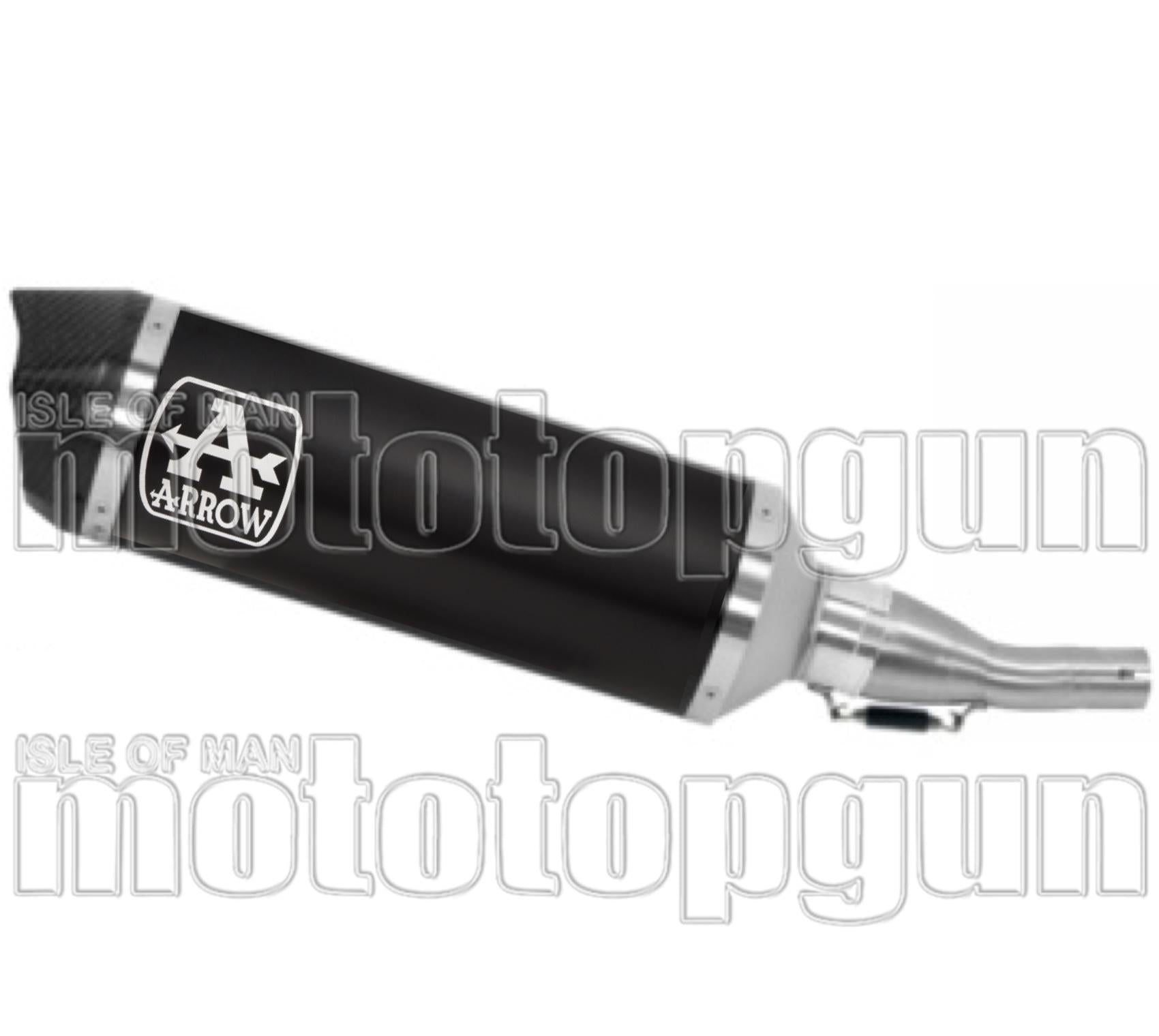 Catalytic Exhaust Tip With Sound Certification Urban Black Aluminium Carbon - Arrow Special Parts Compatible With Yamaha Tricity 300 (2021-2024)