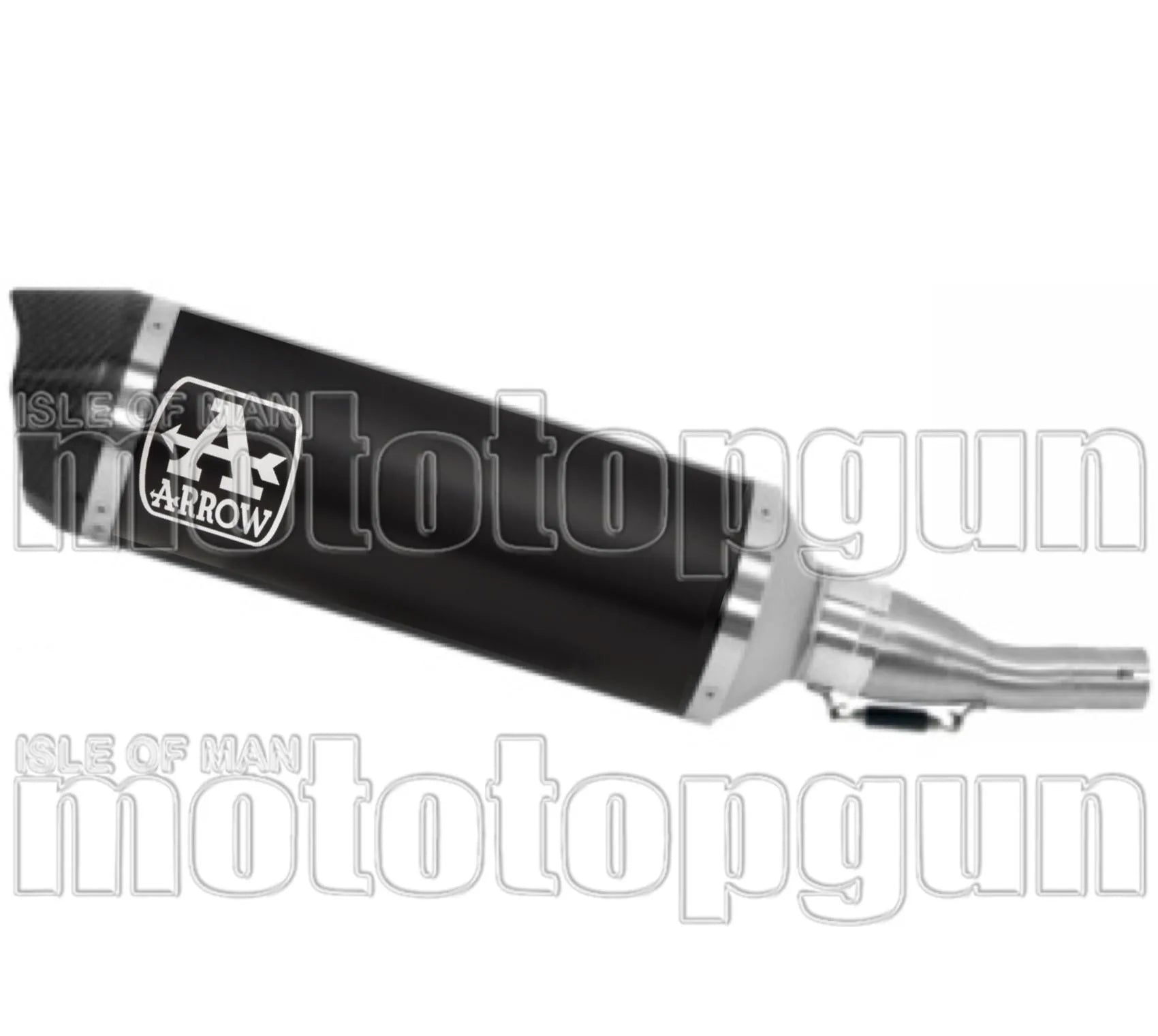 Catalytic Exhaust Tip With Sound Certification Urban Black Aluminium Carbon - Arrow Special Parts Compatible With Yamaha X-Max 300 (2021-2024)