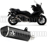 Catalytic Exhaust Tip With Sound Certification Urban Black Aluminium Stainless Steel - Arrow Special Parts Compatible With Kymco Ak 550 (2021-2026)