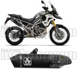 Exhaust Tip With Noise Certification Veloce Black Aluminium Carbon - Arrow Special Parts Compatible With Triumph Tiger 1200 (2022-2024)