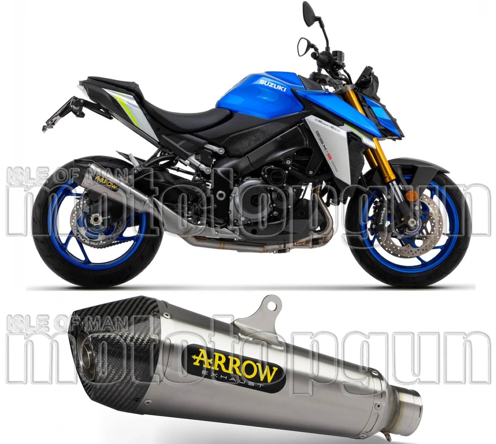 Exhaust Tip With Noise Certification X-Kone Nichrom Carbon - Arrow Special Parts Compatible With Suzuki Gsx-S 1000 (2021-2024)