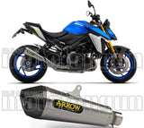 Exhaust Tip With Noise Certification X-Kone Nichrom Carbon - Arrow Special Parts Compatible With Suzuki Gsx-S 950 (2021-2023)