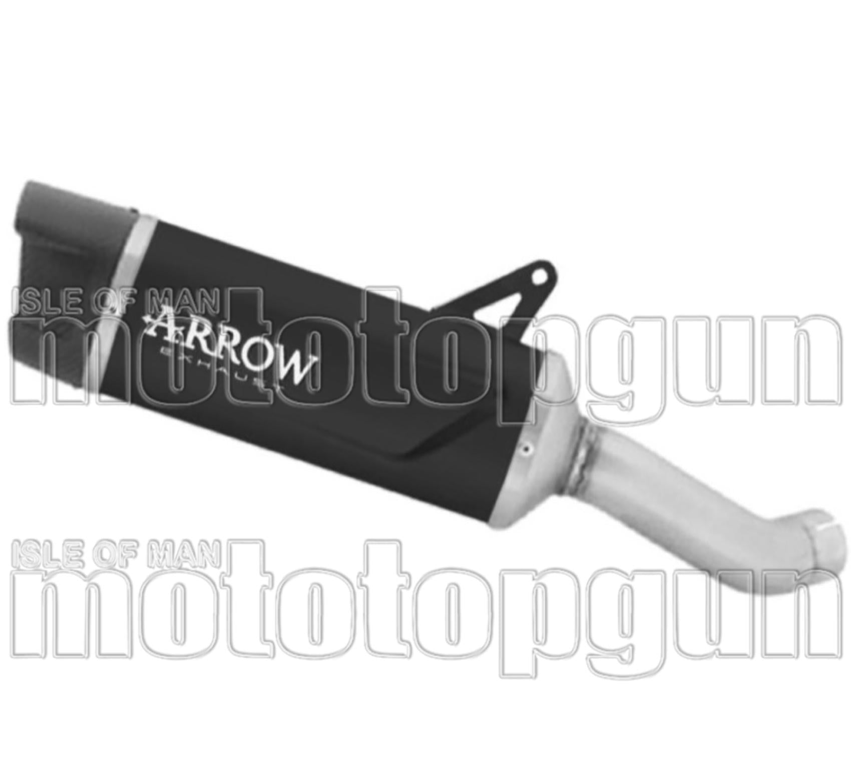 Exhaust Tip With Noise Certification Indy-Race Evo Black Aluminium Carby End Cap - Arrow Special Parts Compatible With Qj Motor Srk 800 Rr (2024-2025)