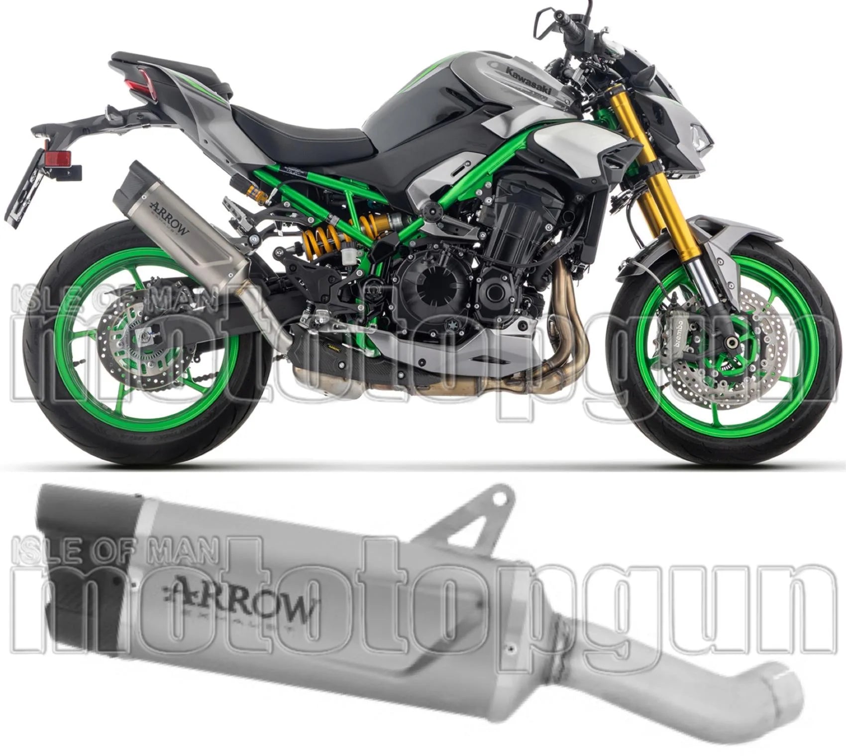 Exhaust Tip With Noise Certification Indy-Race Evo Titanium Carby End Cap - Arrow Special Parts Compatible With Kawasaki Z 900 (2025-2026)